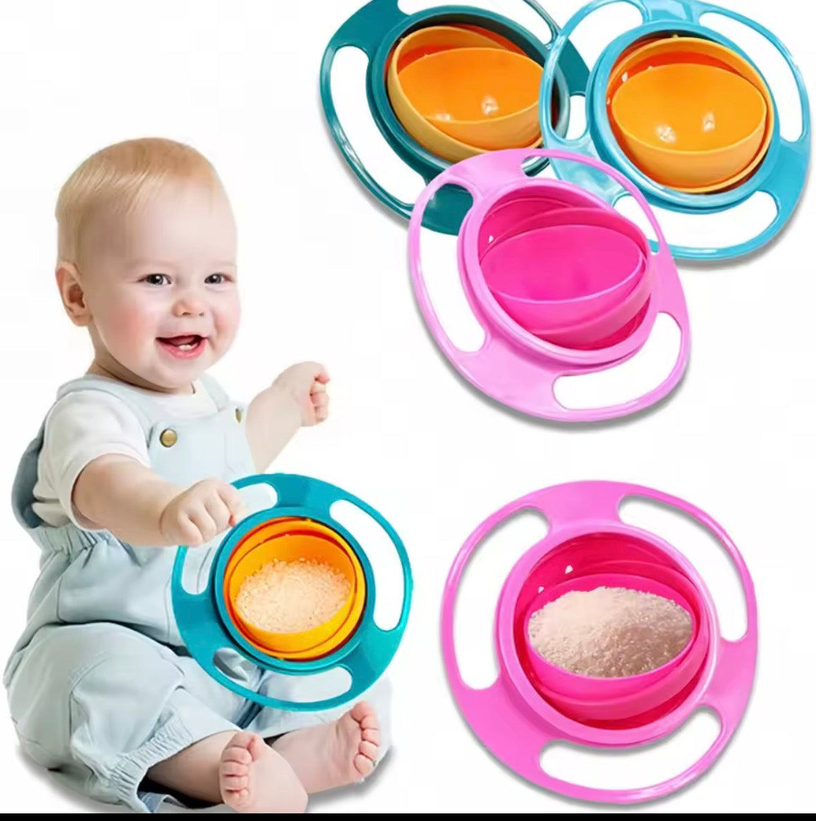 Cuenco Giroscópico Antiderrames 360° Fynex™ 👶🥣