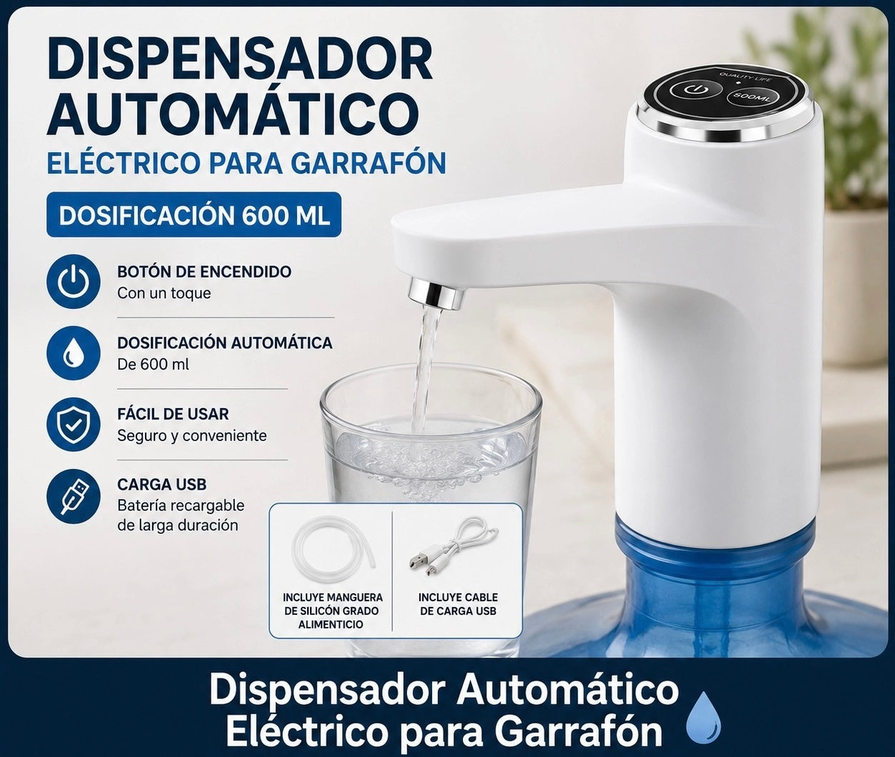 Fynex AquaFlow™ – Dispensador Automático para Garrafón