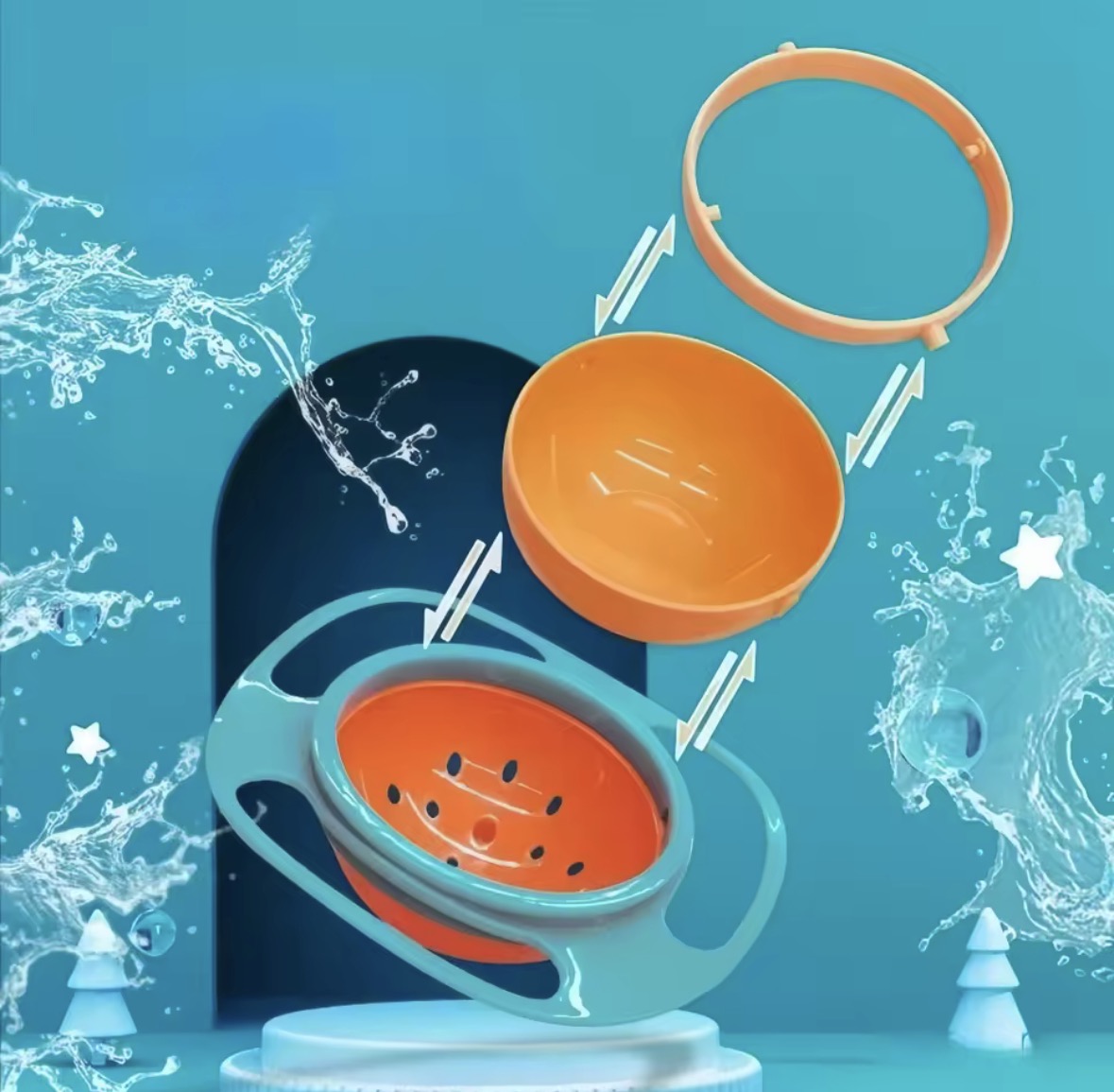 Cuenco Giroscópico Antiderrames 360° Fynex™ 👶🥣