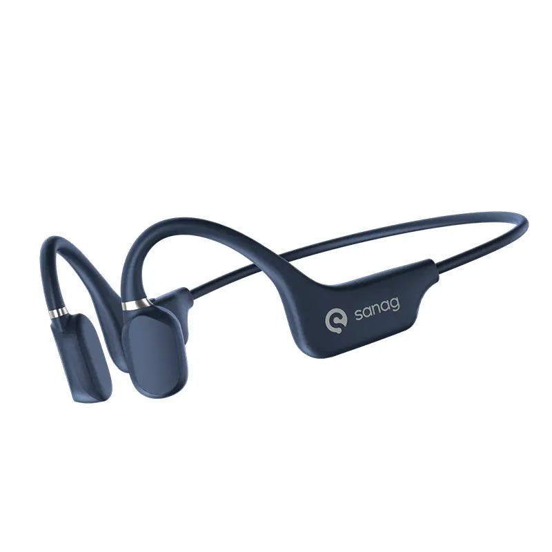 True Bone Conduction Earphone Open Ear Wireless Sport Headphones - Blue